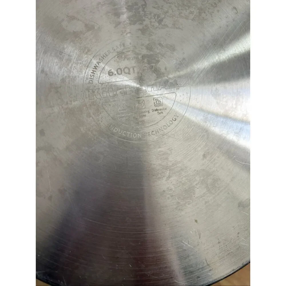 KitchenAid stainless steel 6 quart pot 5.7 L WQ518 induction technology dishwash